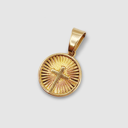 Cirkel Kruis Hanger (Goud)