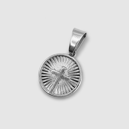 Cirkel Kruis Hanger (Zilver)