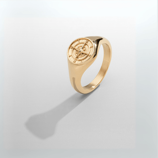 Kompas Signet Ring (Goud)