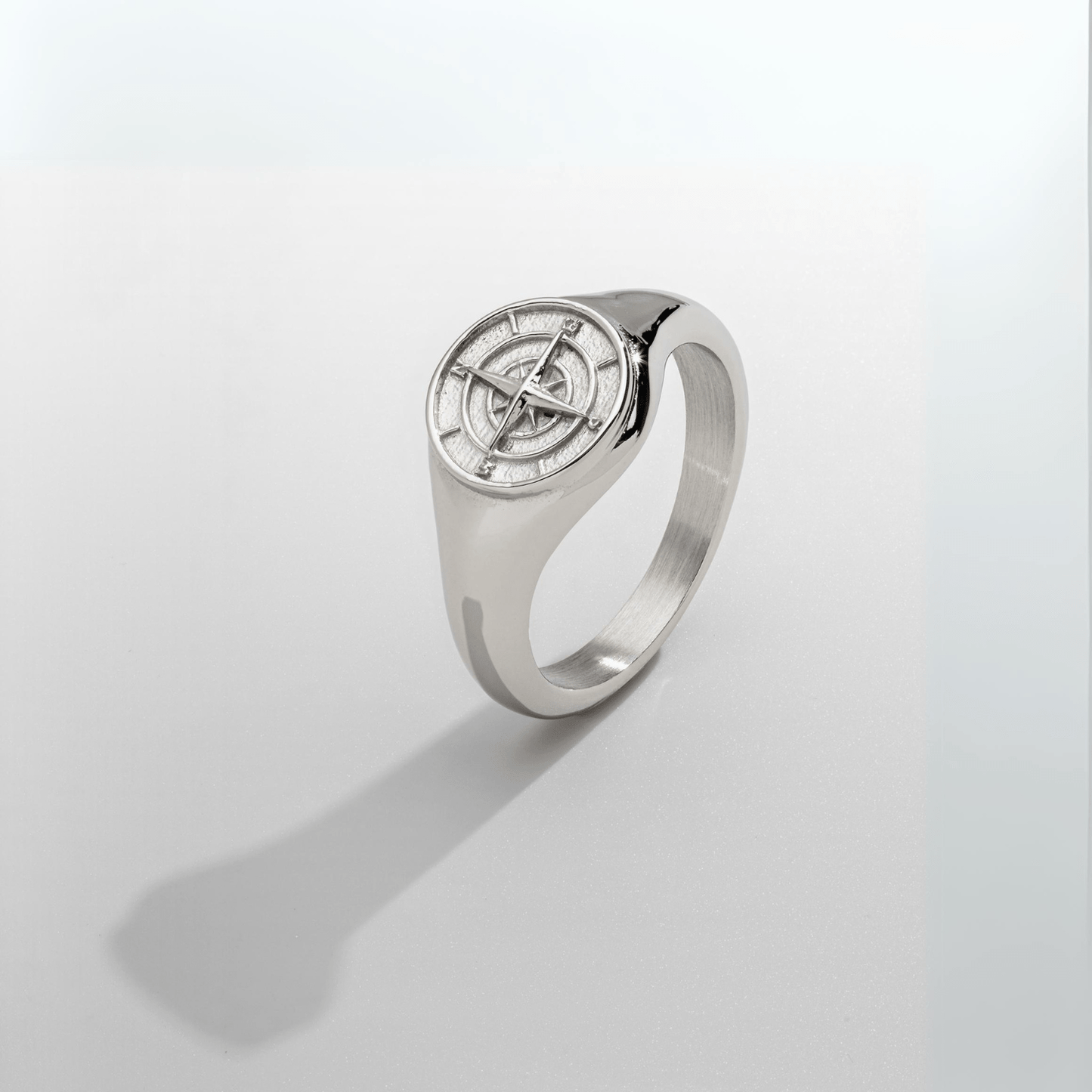 Kompas Zegelring (Zilver)