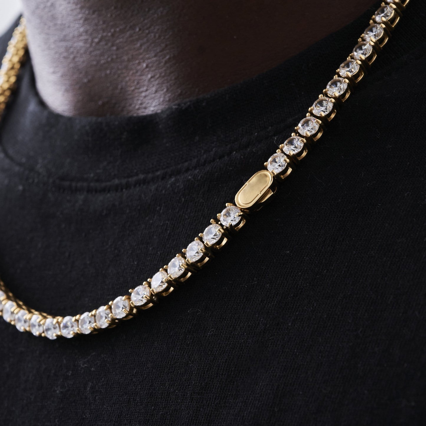 Tennis Ketting (Goud) 5mm