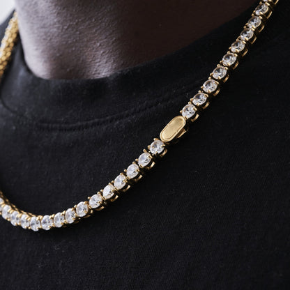 Tennis Ketting (Goud) 5mm