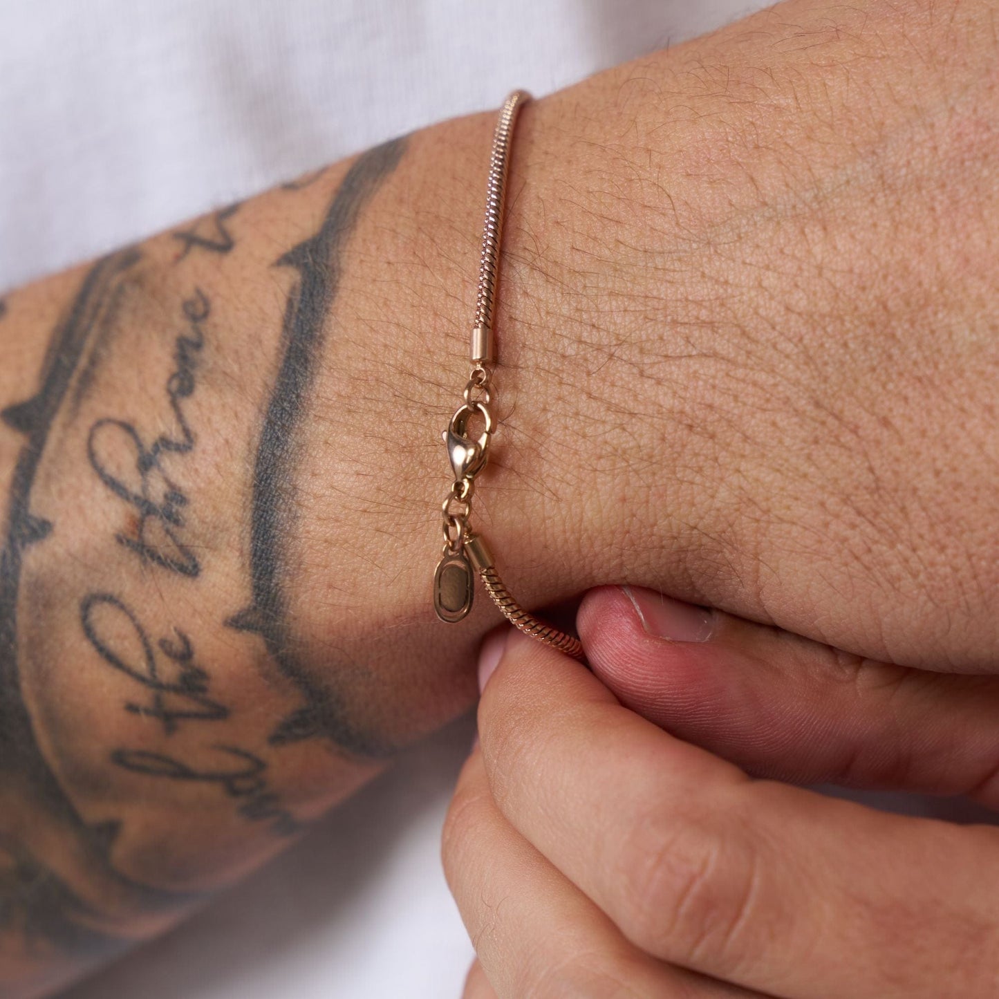 Slangenarmband (Roze Goud) 2mm
