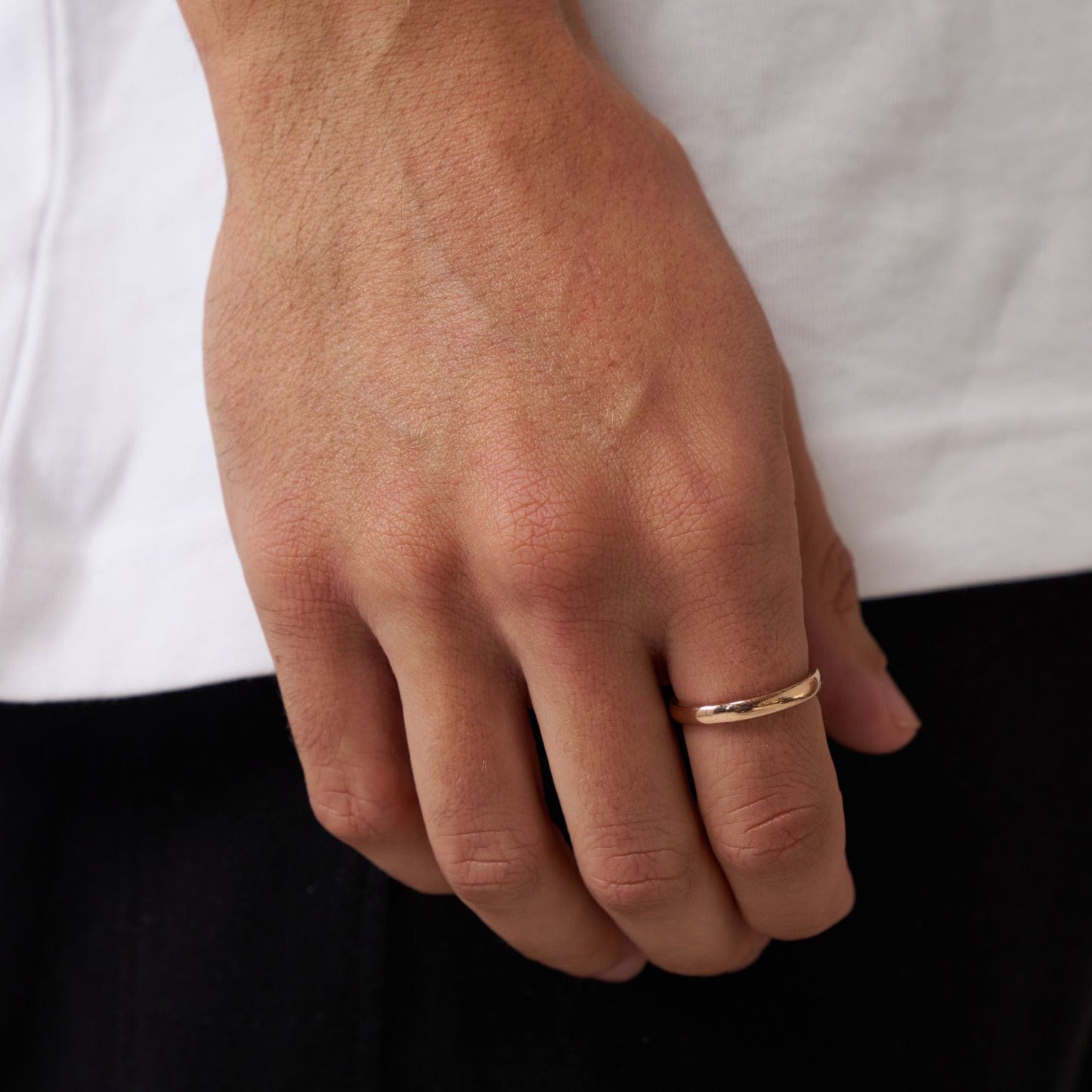 Ronde Bandring (Roze Goud) 3mm