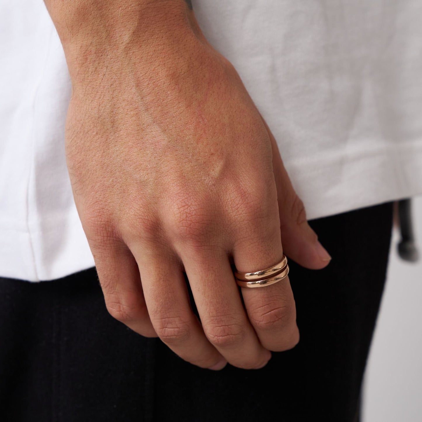 Ronde Bandring (Roze Goud) 3mm