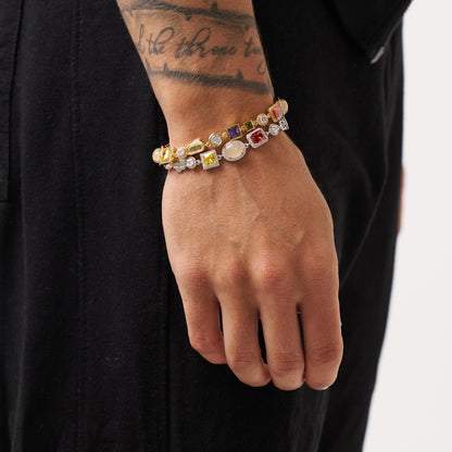 Edelsteen Armband (Zilver)