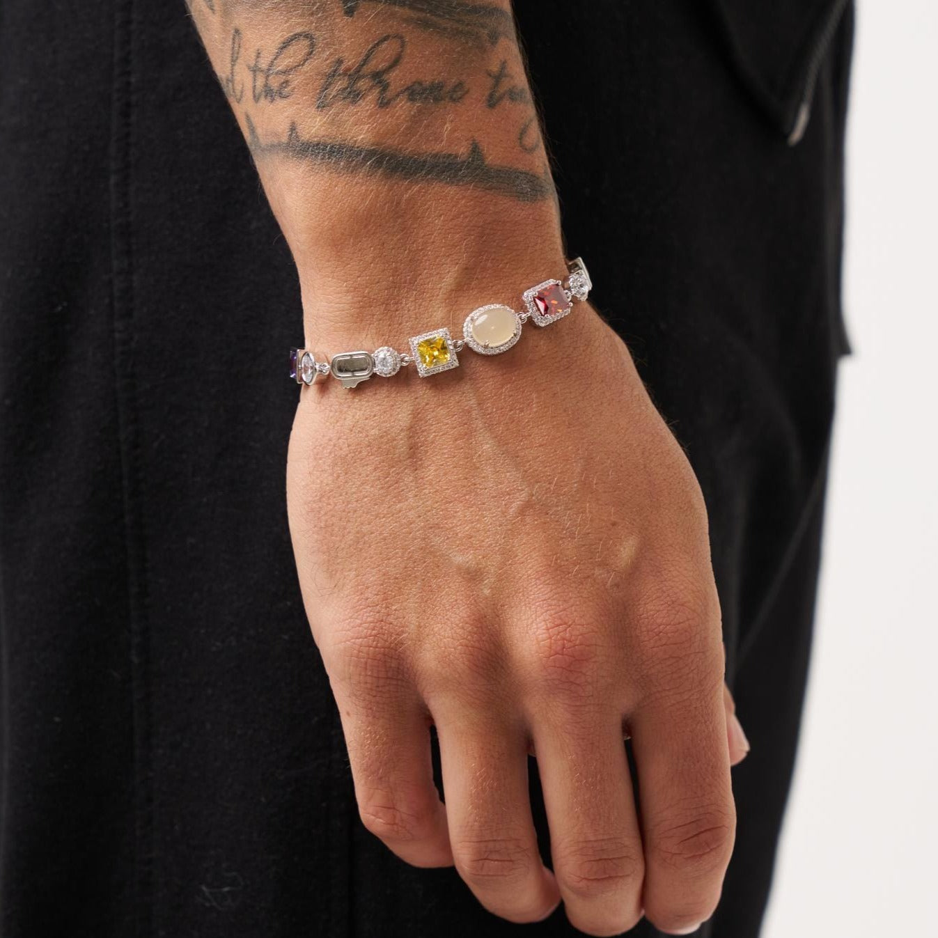 Edelsteen Armband (Zilver)