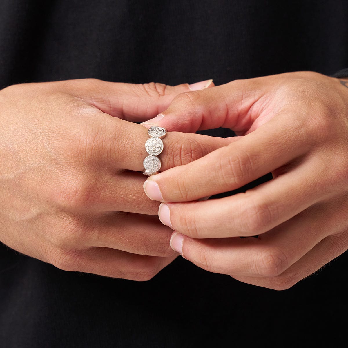 Saint Benedict Band Ring (Zilver)