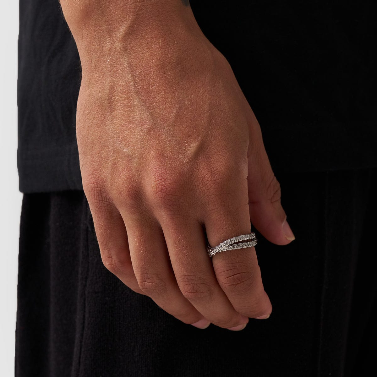Touw Wikkelring (Zilver)