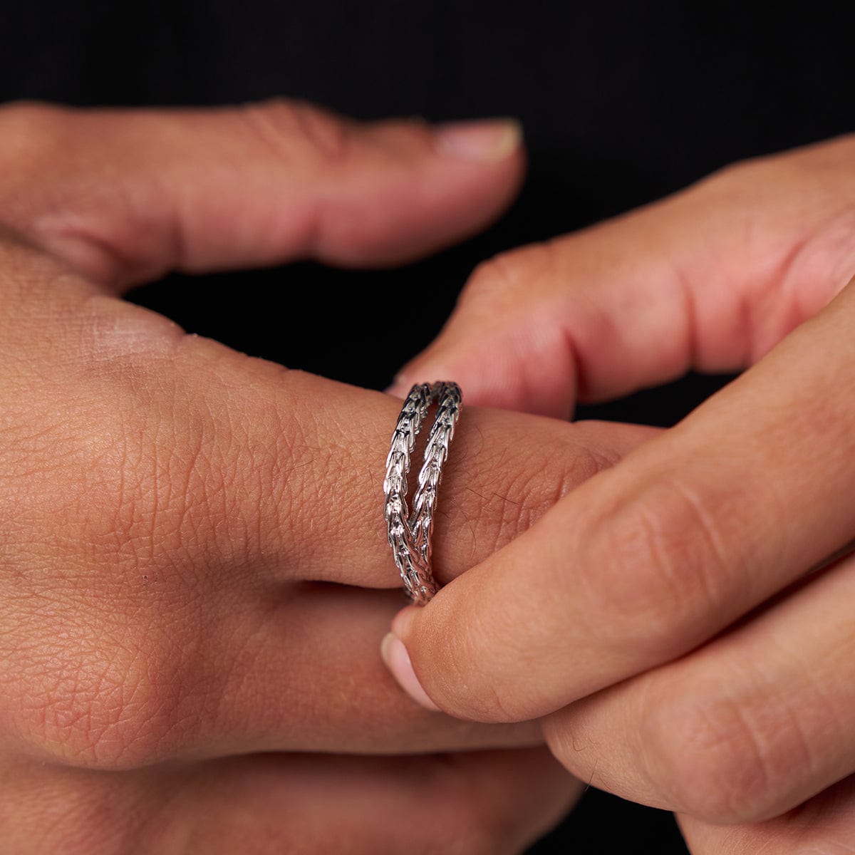 Touw Wikkelring (Zilver)