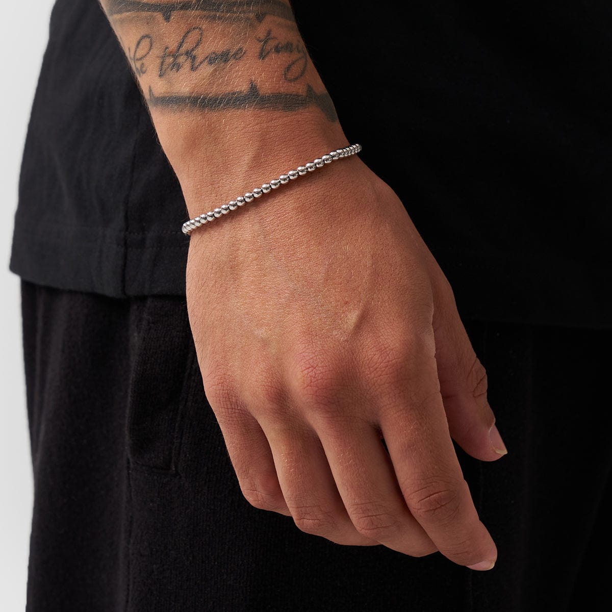 Mini Chrome Bal Armband (Zilver)