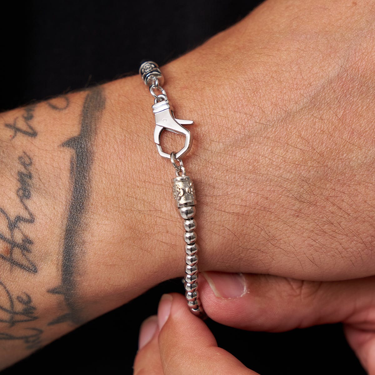 Mini Chrome Bal Armband (Zilver)