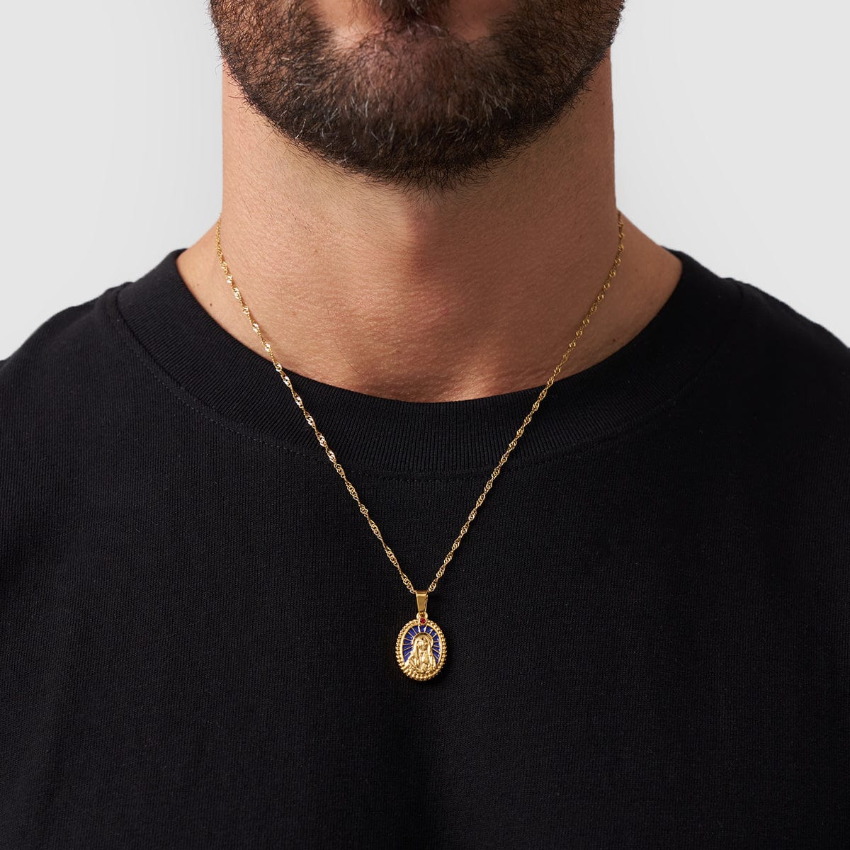 Emaille Heilige Maria (Goud)