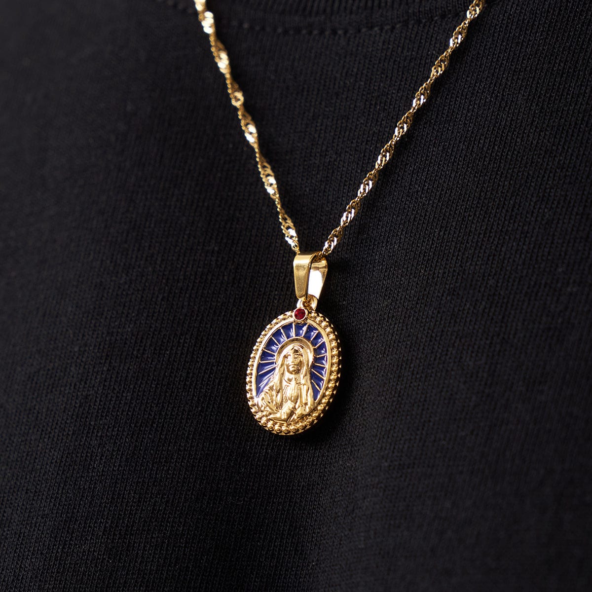 Emaille Heilige Maria (Goud)
