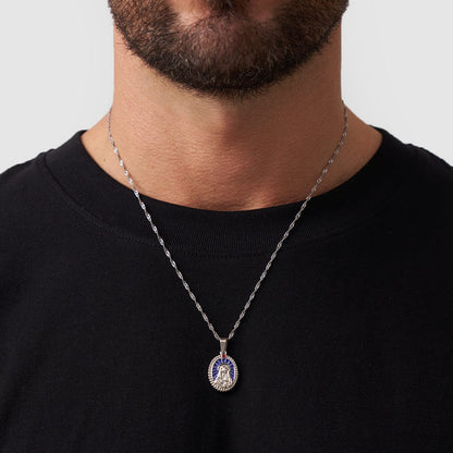 Emaille Heilige Maria (Zilver)