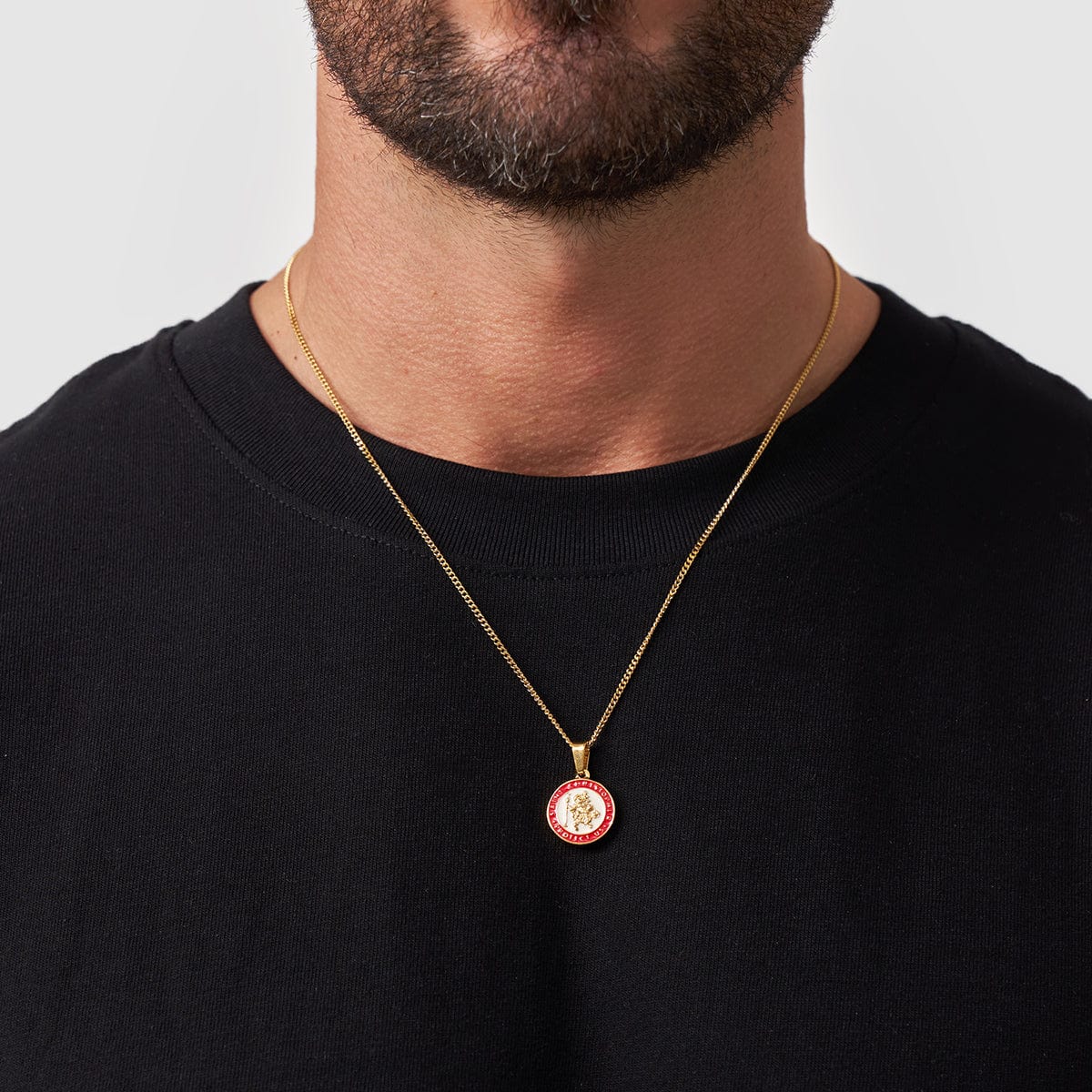 Emaille Sint Christophorus (Goud)