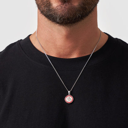 Emaille Heilige Christoffel (Zilver)