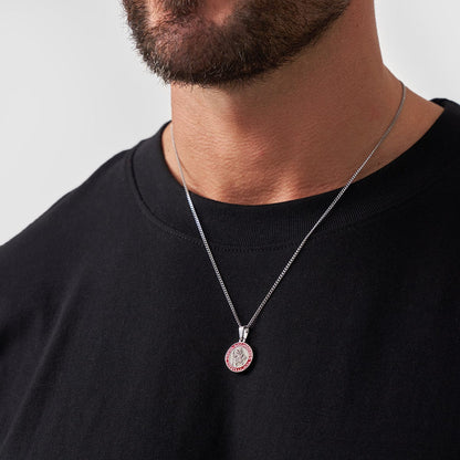 Emaille Heilige Christoffel (Zilver)