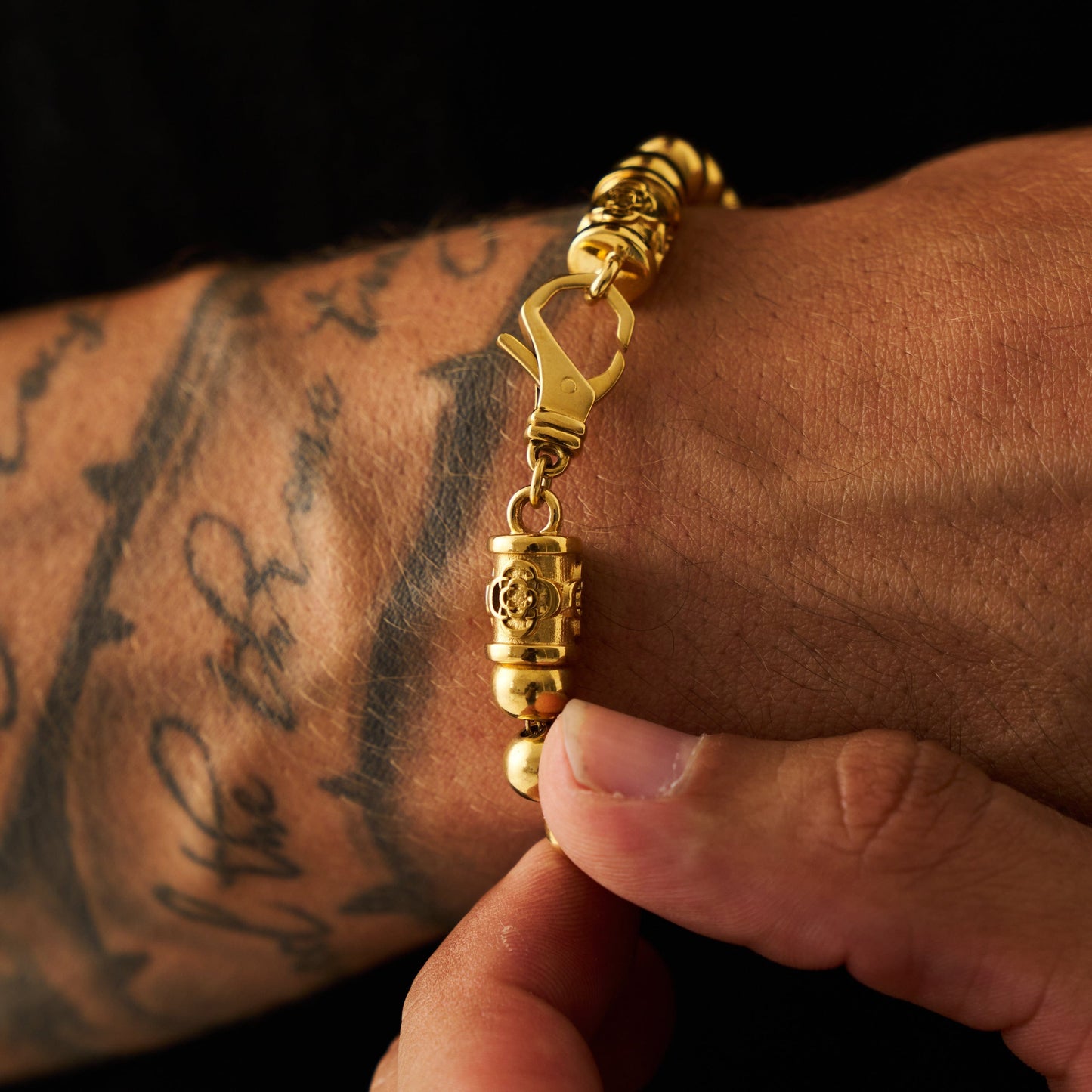 Chroom Bal Armband (Goud)
