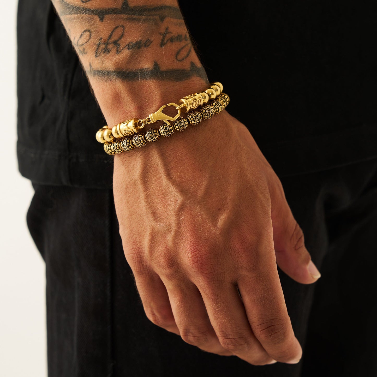 Chroom Bal Armband (Goud)