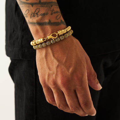 Chroom Bal Armband (Goud)