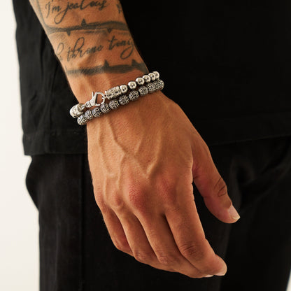 Chroom Bal Armband (Zilver)