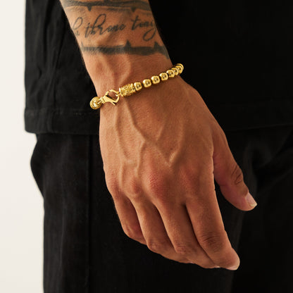 Chroom Bal Armband (Goud)