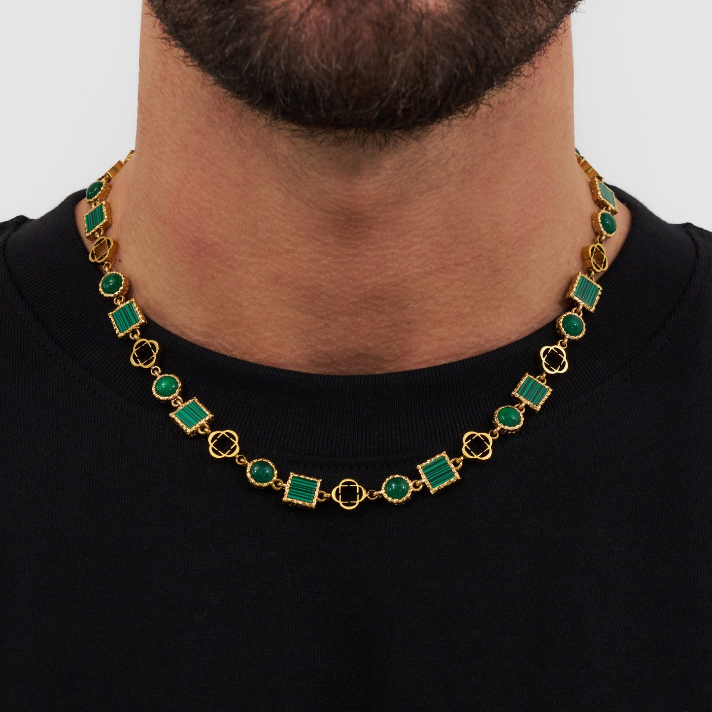 Groene Kwarts Edelsteen Set (Goud)