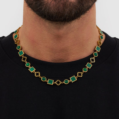 Groene Kwarts Edelsteen Set (Goud)