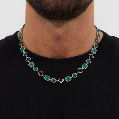 Groene Kwarts Edelsteen Set (Zilver)