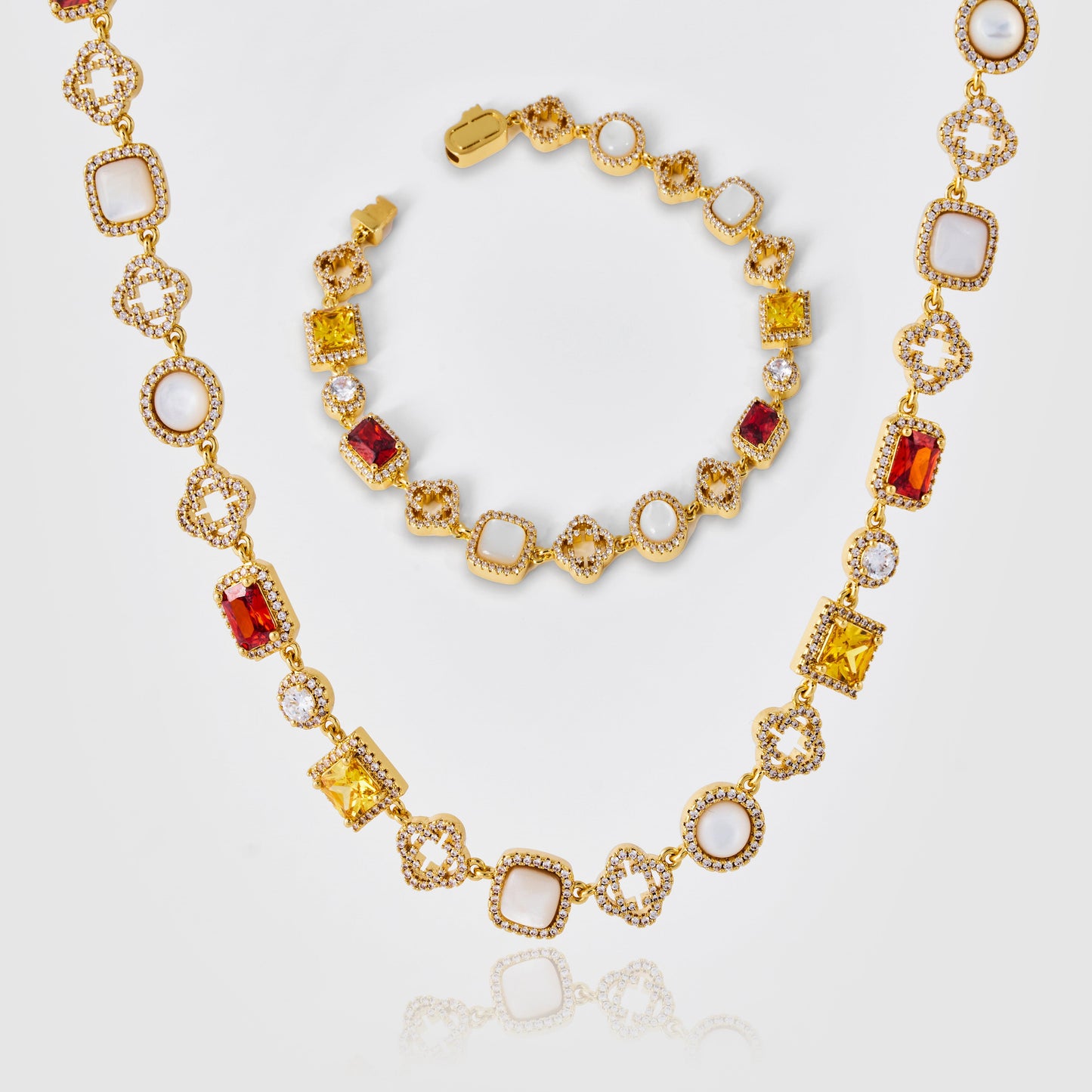 Iced Gemstone Set (Goud)