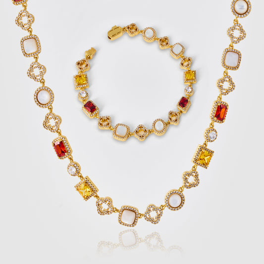 Iced Gemstone Set (Goud)