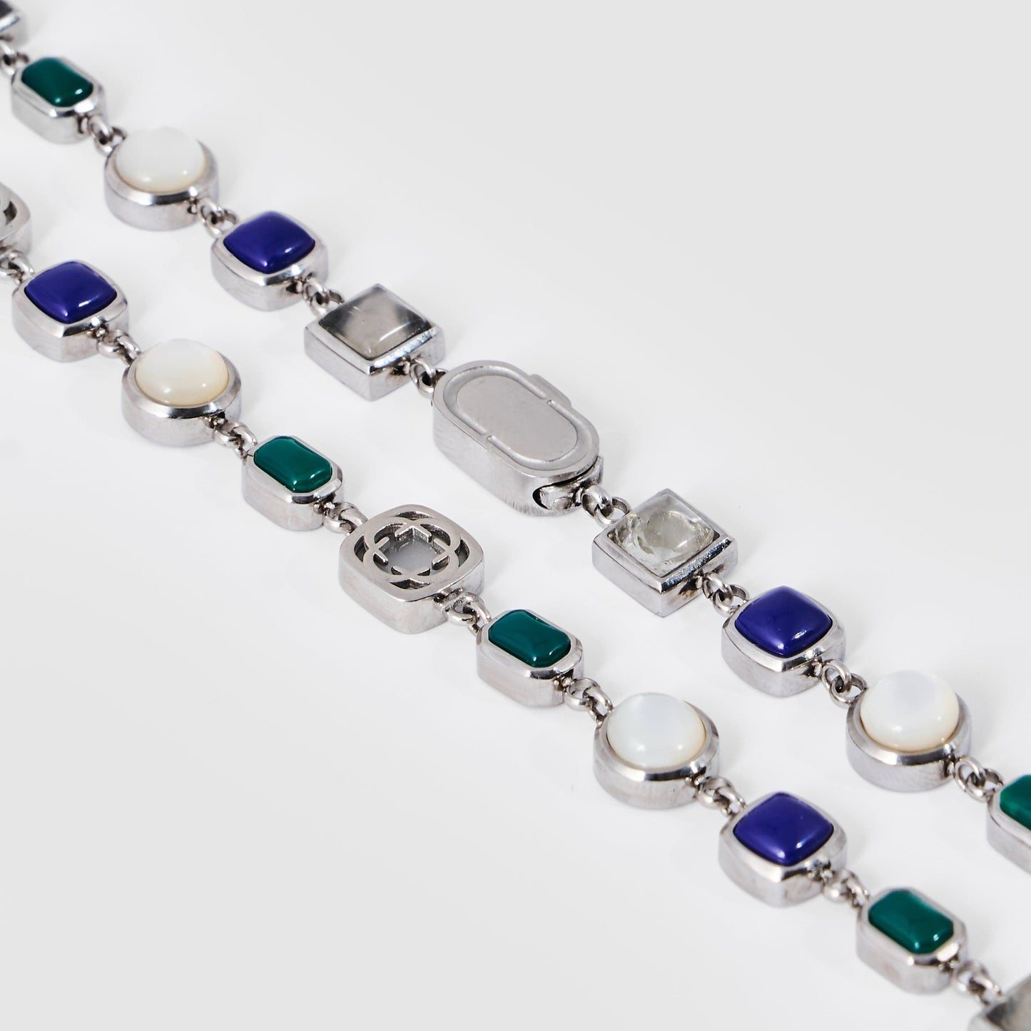 Blauwe Kristallen Edelsteen Set (Zilver)
