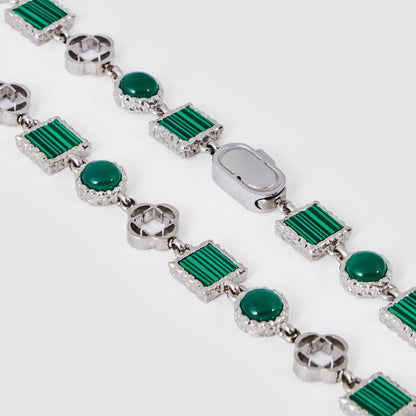 Groene Kwarts Edelsteen Set (Zilver)