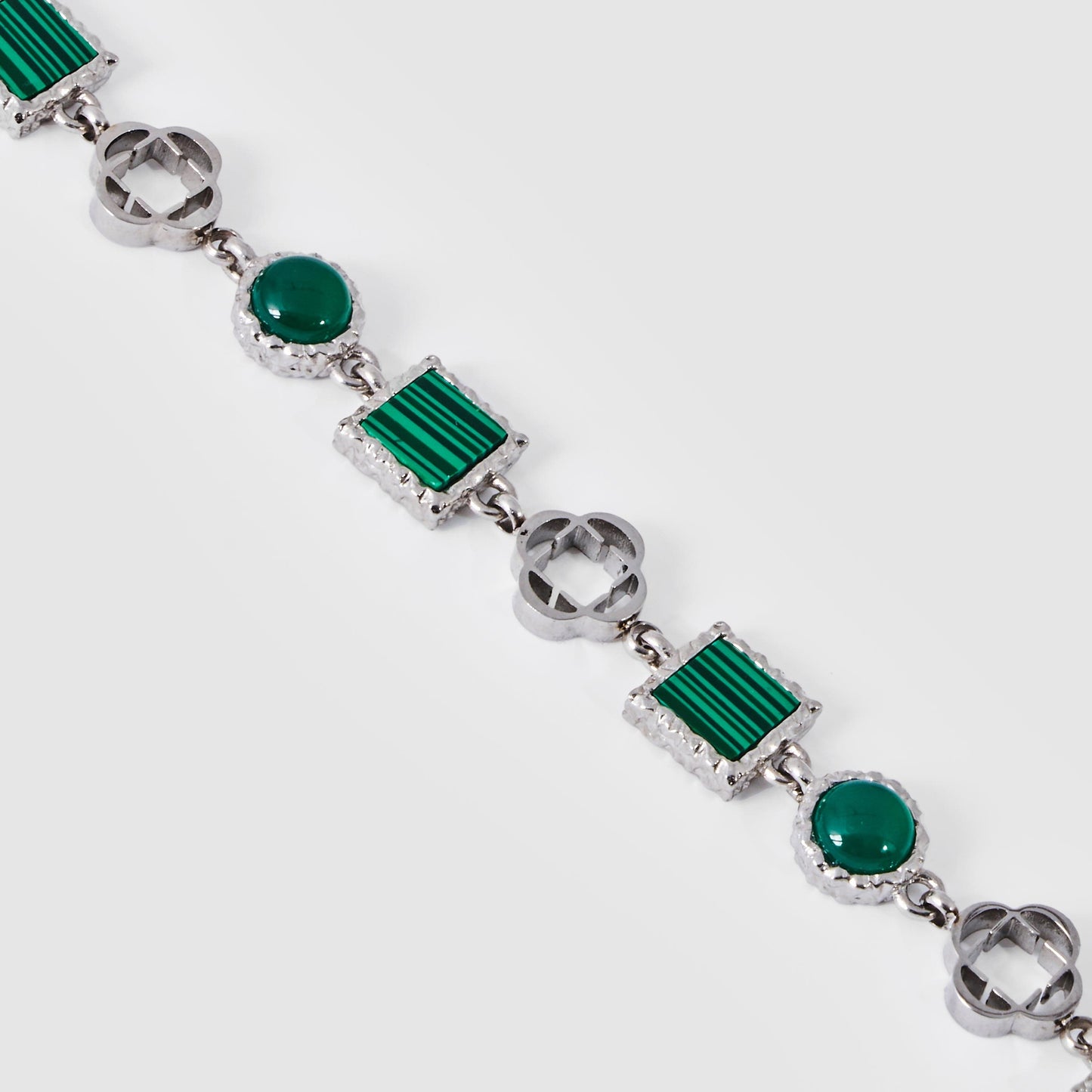 Groene Kwarts Edelsteen Armband (Zilver)