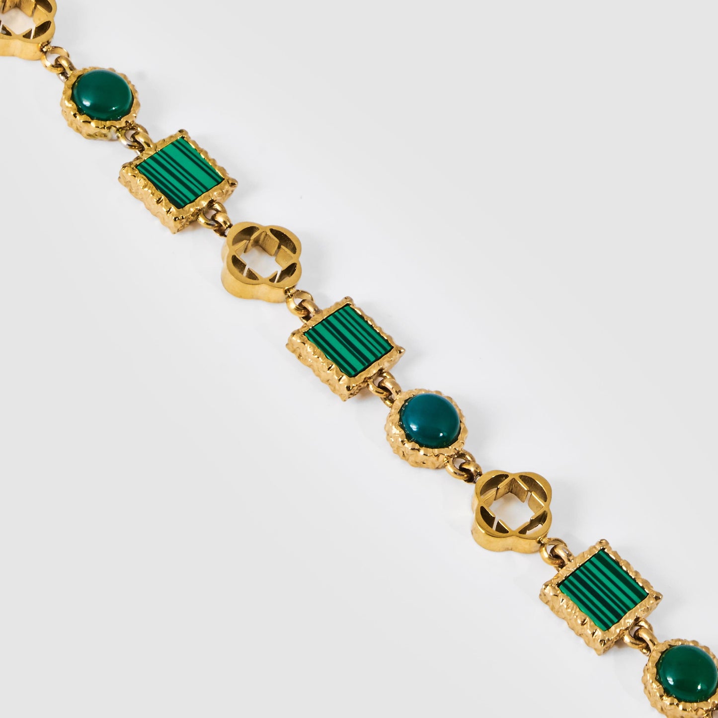 Groene Kwarts Edelsteen Armband (Goud)