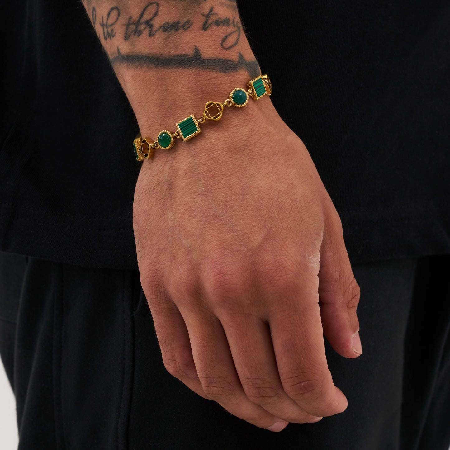 Groene Kwarts Edelsteen Set (Goud)