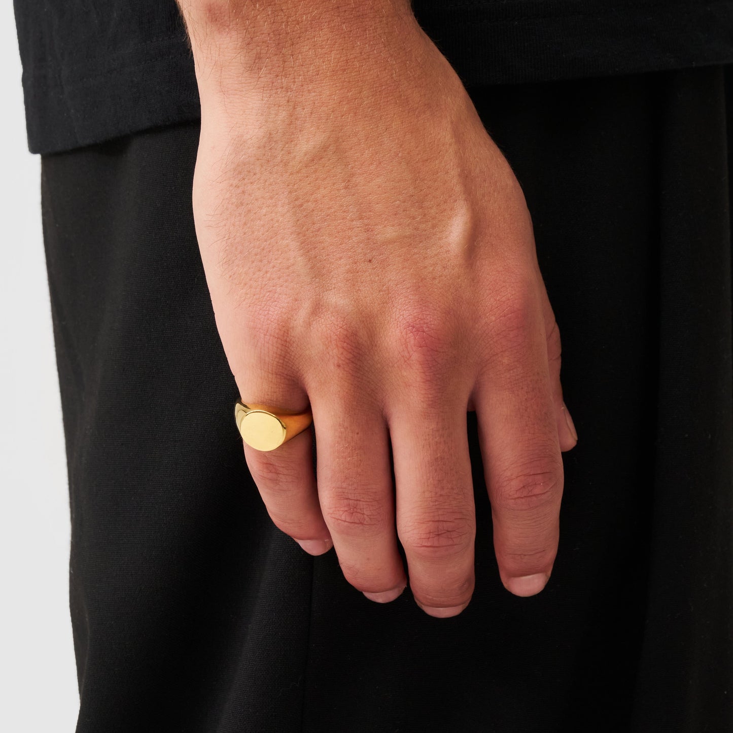 Ronde Signet Ring (Goud)