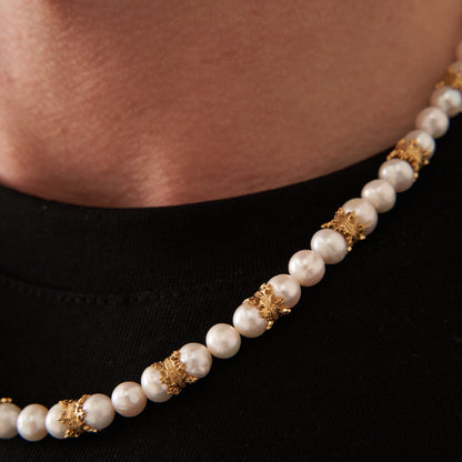 Kroon Echte Parel Ketting (Goud)
