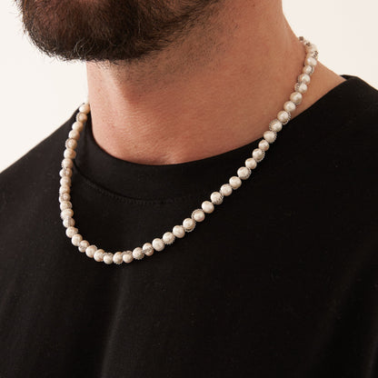 Ketting Wrap Echte Parel Necklace (Zilver)