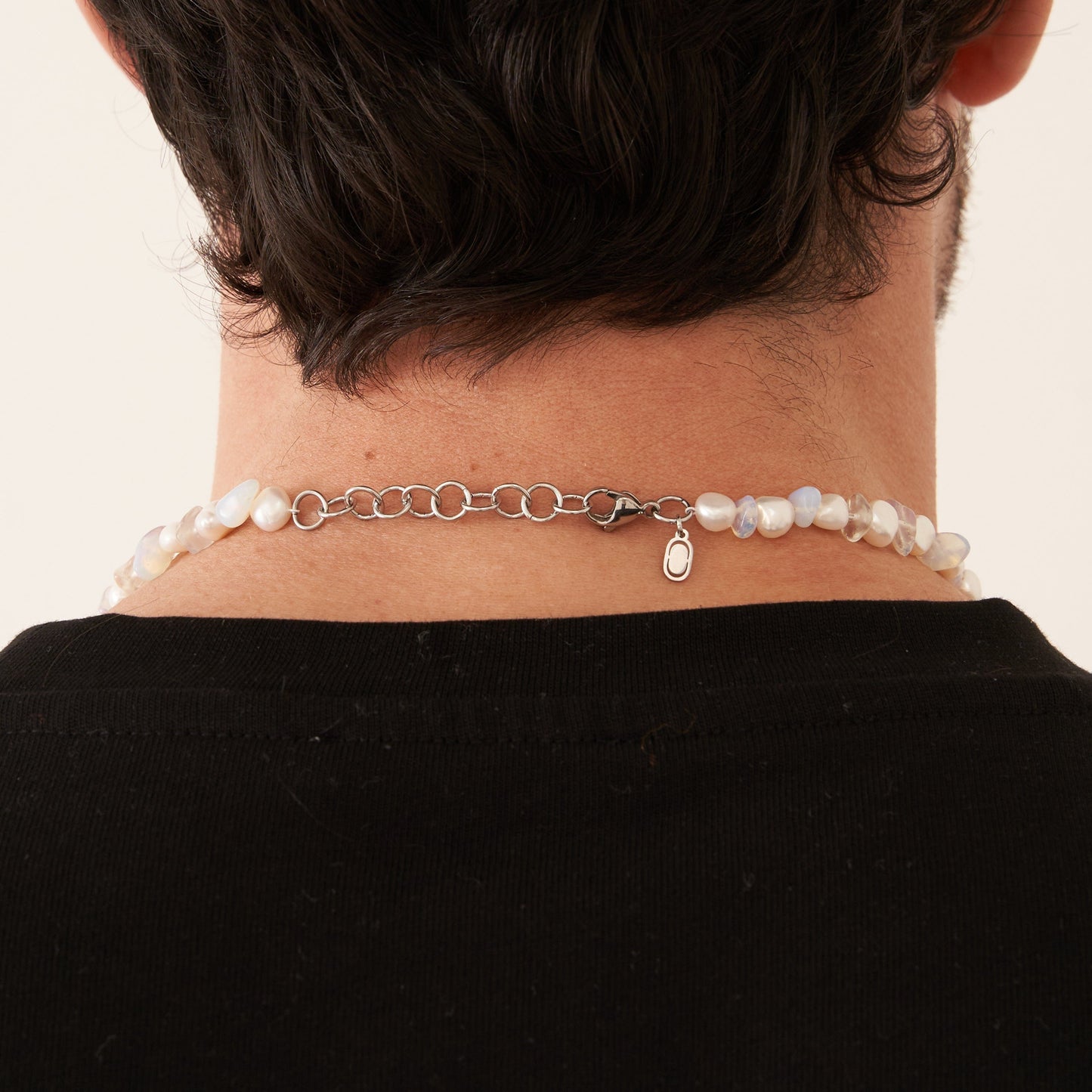 Blauwe Kwarts Echte Parel Ketting (Zilver)
