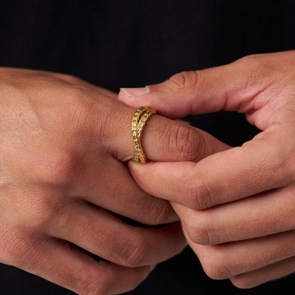 Touw Wikkelring (Goud)