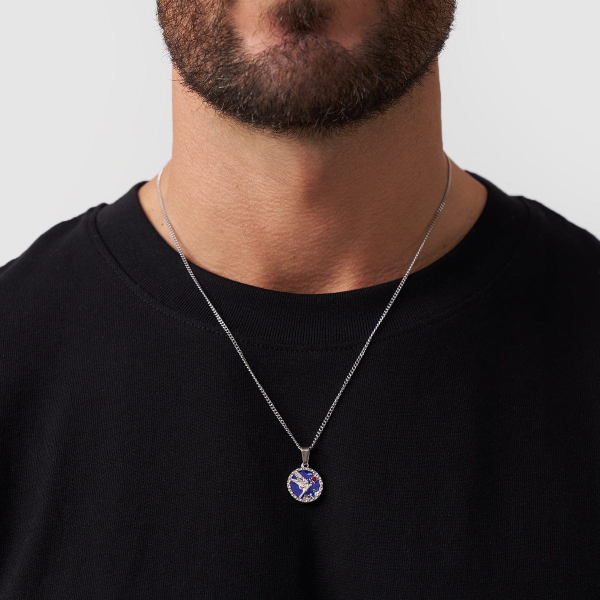 Emaille Zwaluw Hanger (Zilver)