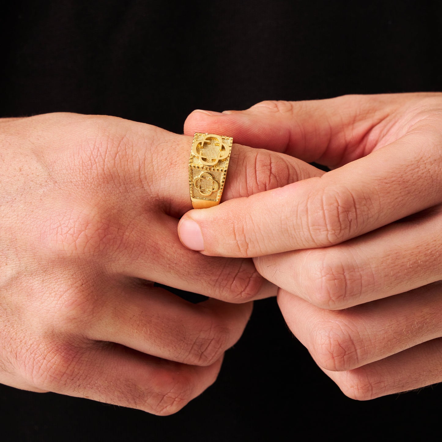 Clover Sovereign Ring (Goud)