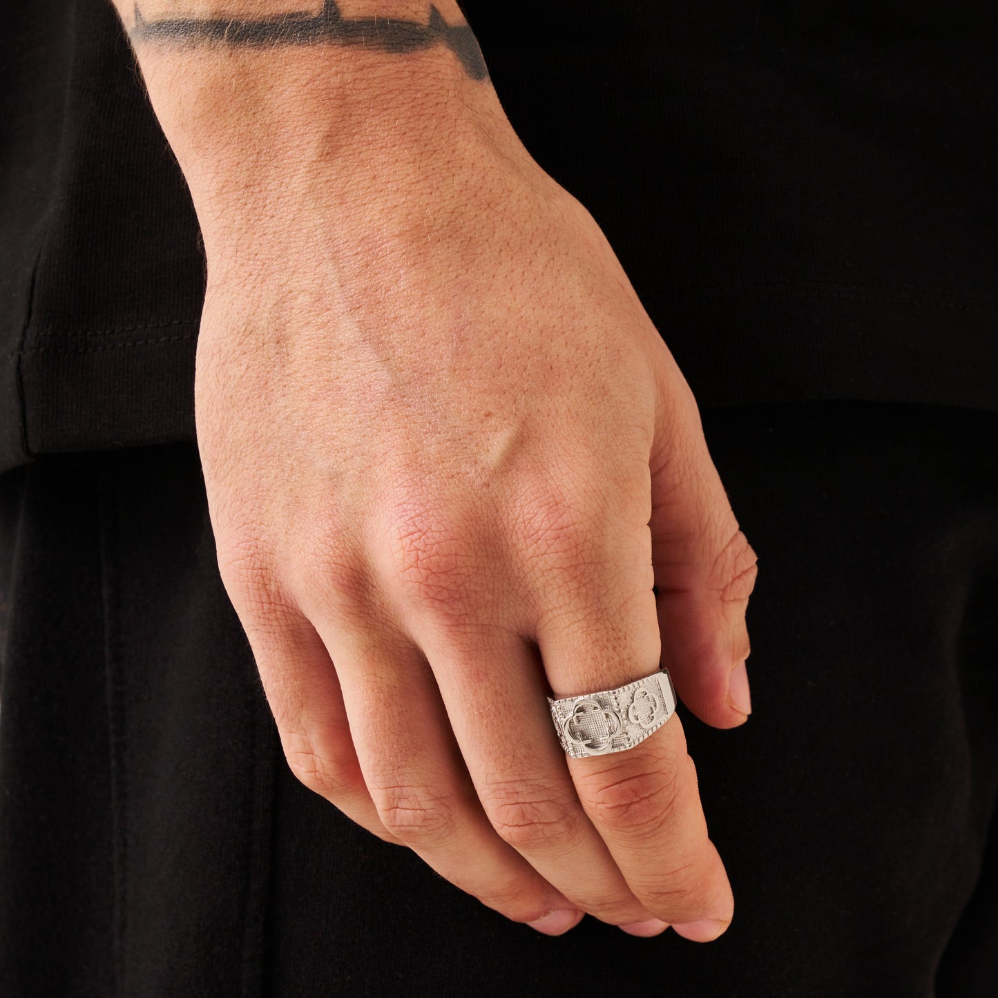 Clover Sovereign Ring (Zilver)
