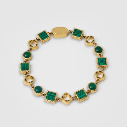 Groene Kwarts Edelsteen Armband (Goud)