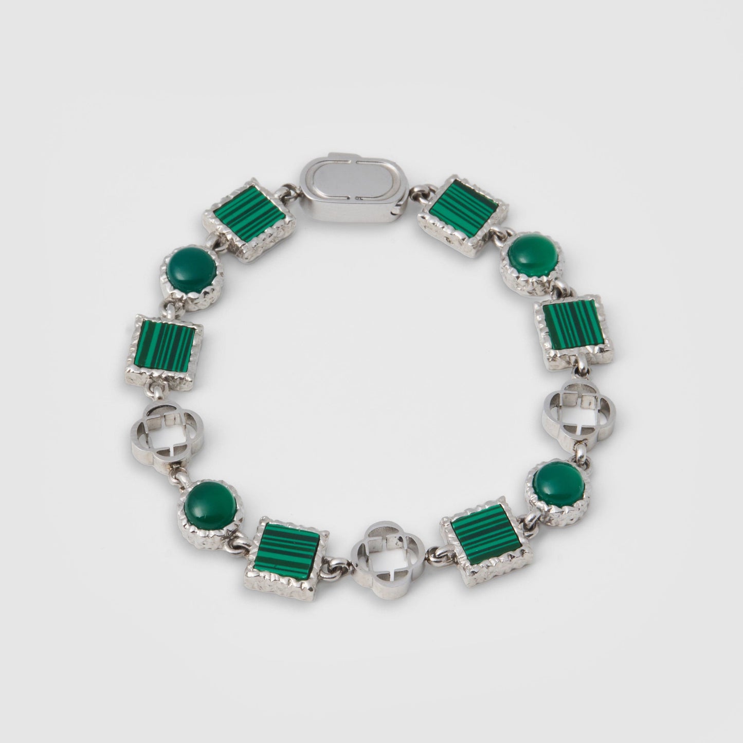 Groene Kwarts Edelsteen Armband (Zilver)