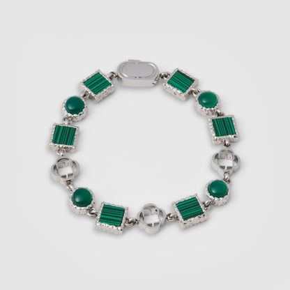 Groene Kwarts Edelsteen Armband (Zilver)