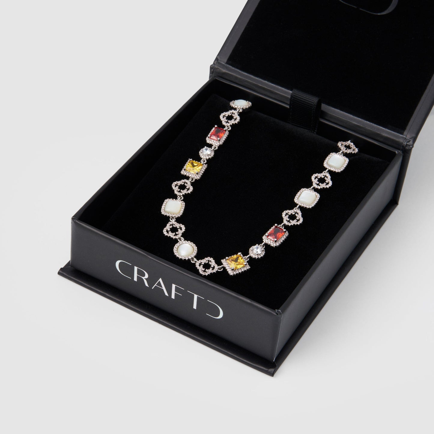 Iced Gemstone Armband (Zilver)