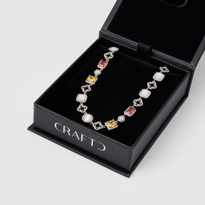 Iced Gemstone Armband (Zilver)